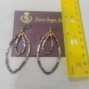 Premier Designs Two-Tone Metallic Earrings